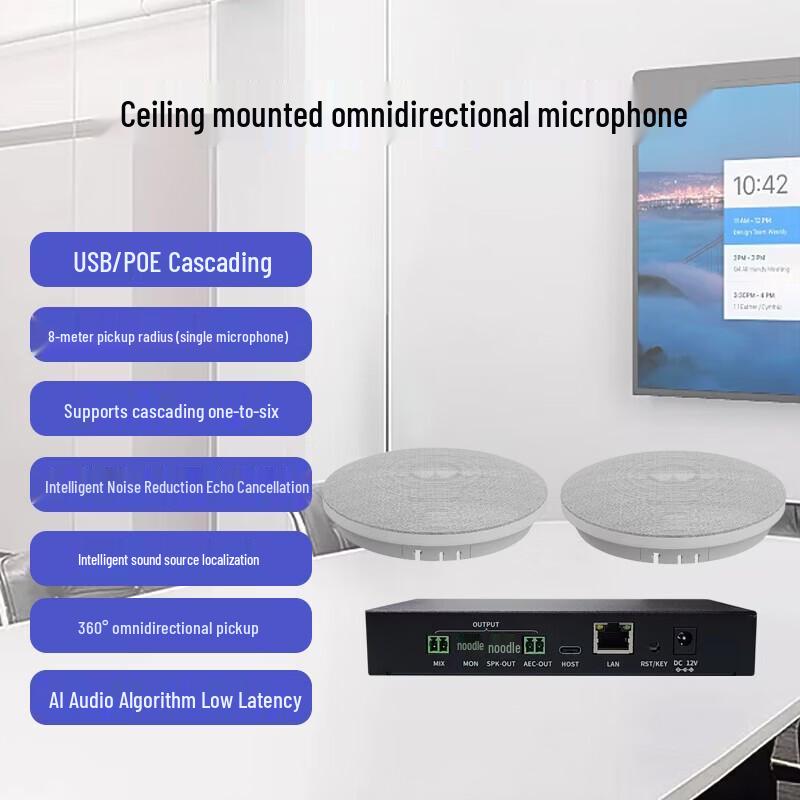 

Shenghuashitong Ceiling-mounted Video Conference Omnidirectional Microphone (CN version)