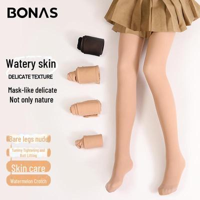 Collant Trasparenti Donna Bonas Anti-Strappo e Anti-Caduta - Nero/Nudo, Taglia L
