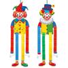 2Pcs Clown Figure Hanging Ornament Folding Paper Clown Decoration For Birthday Halloween Carnival Festival Decorations