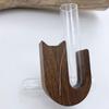 Funny Wooden Pet Cat Hair Vase Magnetic with Glass Tube Pet Hair Storage Box Cartoon Fridge Magnet Vase Gift Idea