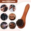 1PC Horsehair Shoe Brush Multifunctional Polishing Applicator Brush For Leather Boots Suede Shoe Car Interior Detail Cleaning