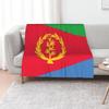 Custom Eritrea Flag Throw Blanket Faux Fur Soft Warm Blanket For Bed