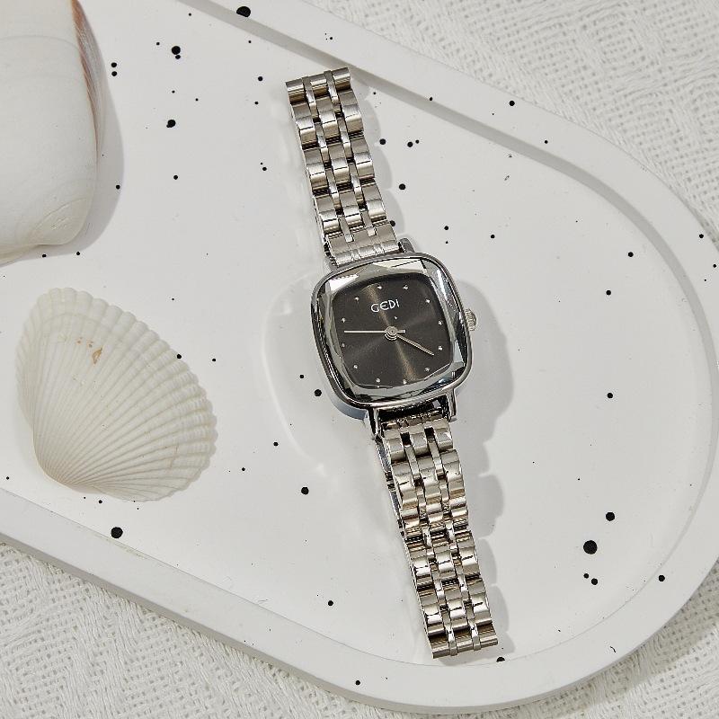 Steel Belt Watch Women'S Fashion Square Watch Casual Waterproof Quartz Watch