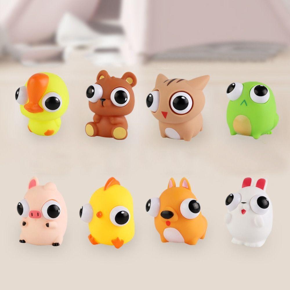 Duck Soft Pop Eye Squeeze Sensory Toys Stretch Squeezing Cartoon Puppy Squeeze Toy Dog Kawaii Rabbit Fidget Toys Kids