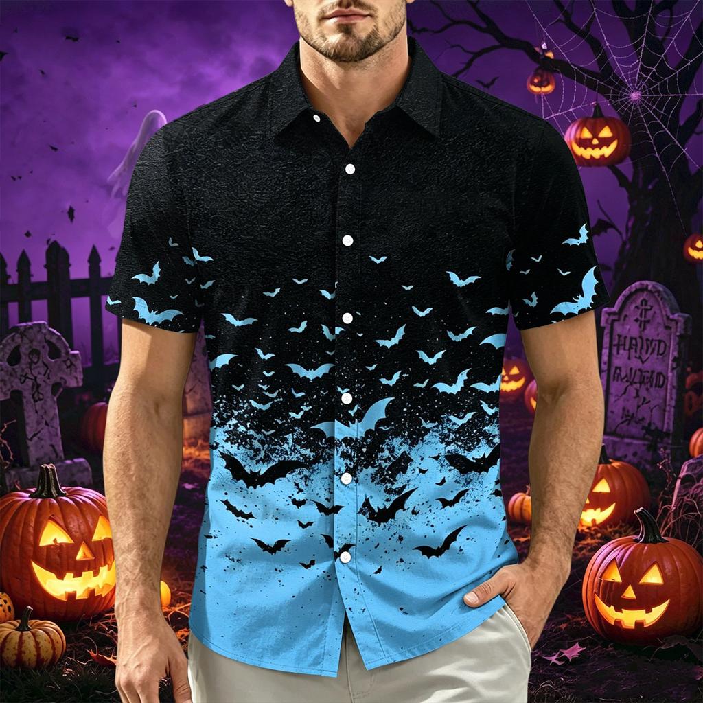 Men's Casual Short Sleeve Button-Down Shirt for Everyday Wear