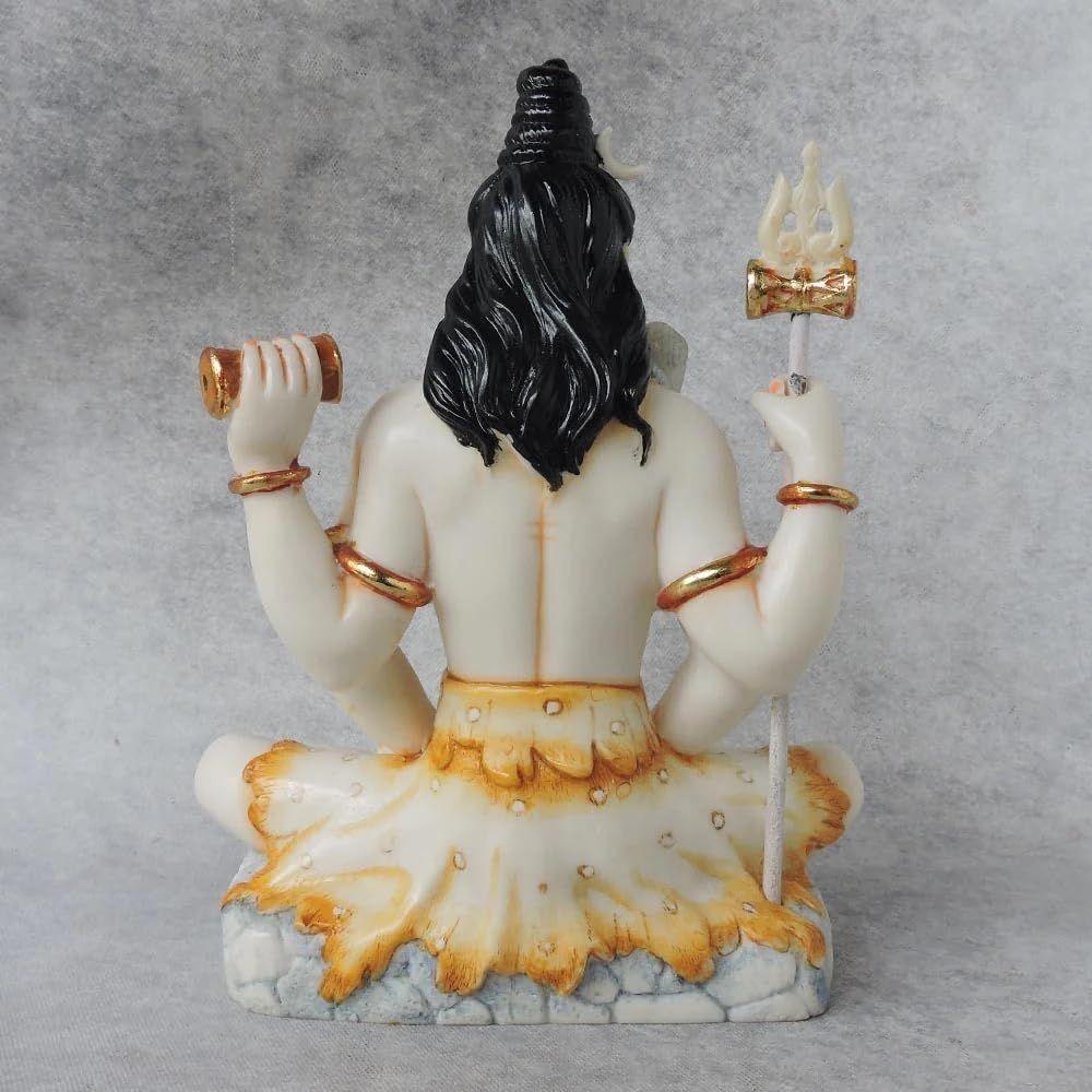 Polyresin Lord Shiv Ji Murti Shiva Shanker Mahadev Bholenath Murti Statue Idol für Zuhause Pooja Geschenkstück Bürodekoration Shiva Idol 6 Zoll