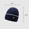 Autumn Winter Thick Knitted Cap Men Wool Cap Warm Fleece Cap Outdoor Sports Cap