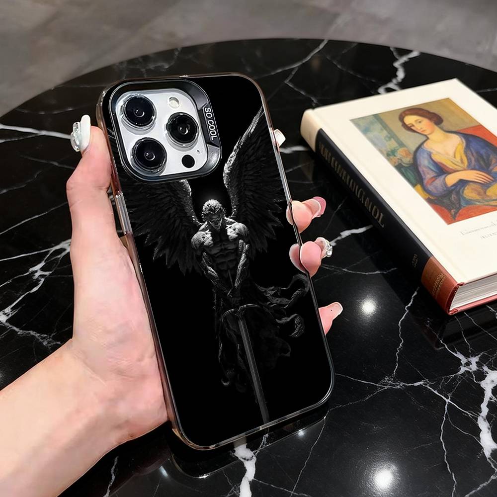 

Dark Angel Phone Case For iPhone 17,16,15,14,13,12,11 Plus,Pro Max,XS,Colorful Silver Black Cover iPhone16promax