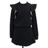 Louis Vuitton Beautiful Item, Genuine Domestic Product, FHR037FED, Flower Ruffle Sweatshirt Dress Dress XS blackUsed