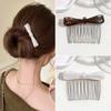 Classic Acetate Bow Metal Combs Hair Clip for Women Girls Bangs Collection Upside-down Hairpin Hair Accessories Styling Tool