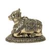 Kartique Brass Nandi Bull Idol Antique Finish Sacred Cow Statue Indian Religious Decor Vastu