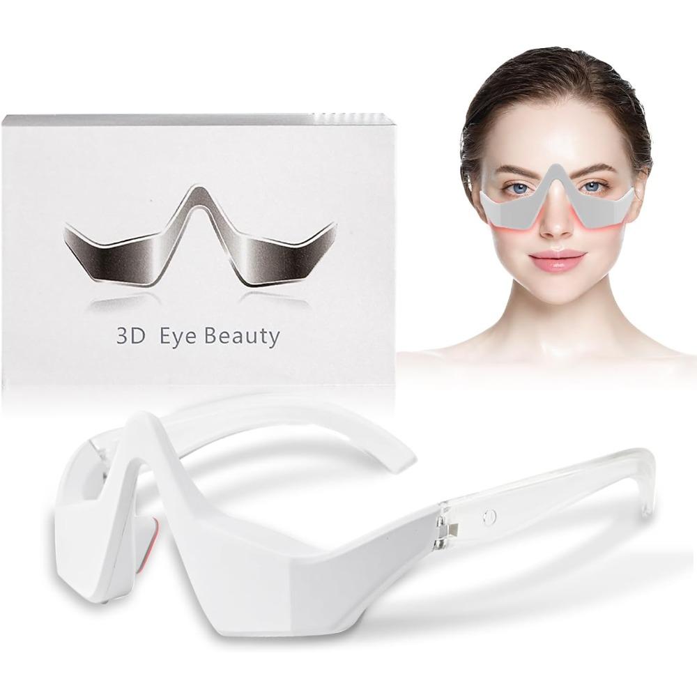 3D eye massager, advanced beauty device, used for dark circles, puffiness, and wrinkle reduction, eye care glasses
