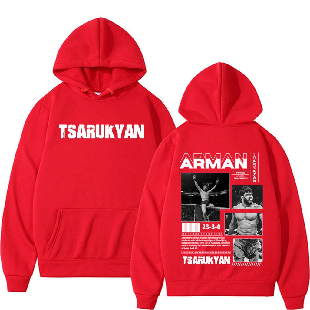 Arman Tsarukyan Ahalkalakets Regali per Fan Felpe Moda Donna Violenza Estetica Felpe con Cappuccio Casual Oversize Felpa