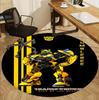 Bumblebee Pattern Round Rug, Indoor/Outdoor Mat, for Picnic, Gameroom, Bedroom, Office, Living Room, Home Decor Carpet, Birthday Gift