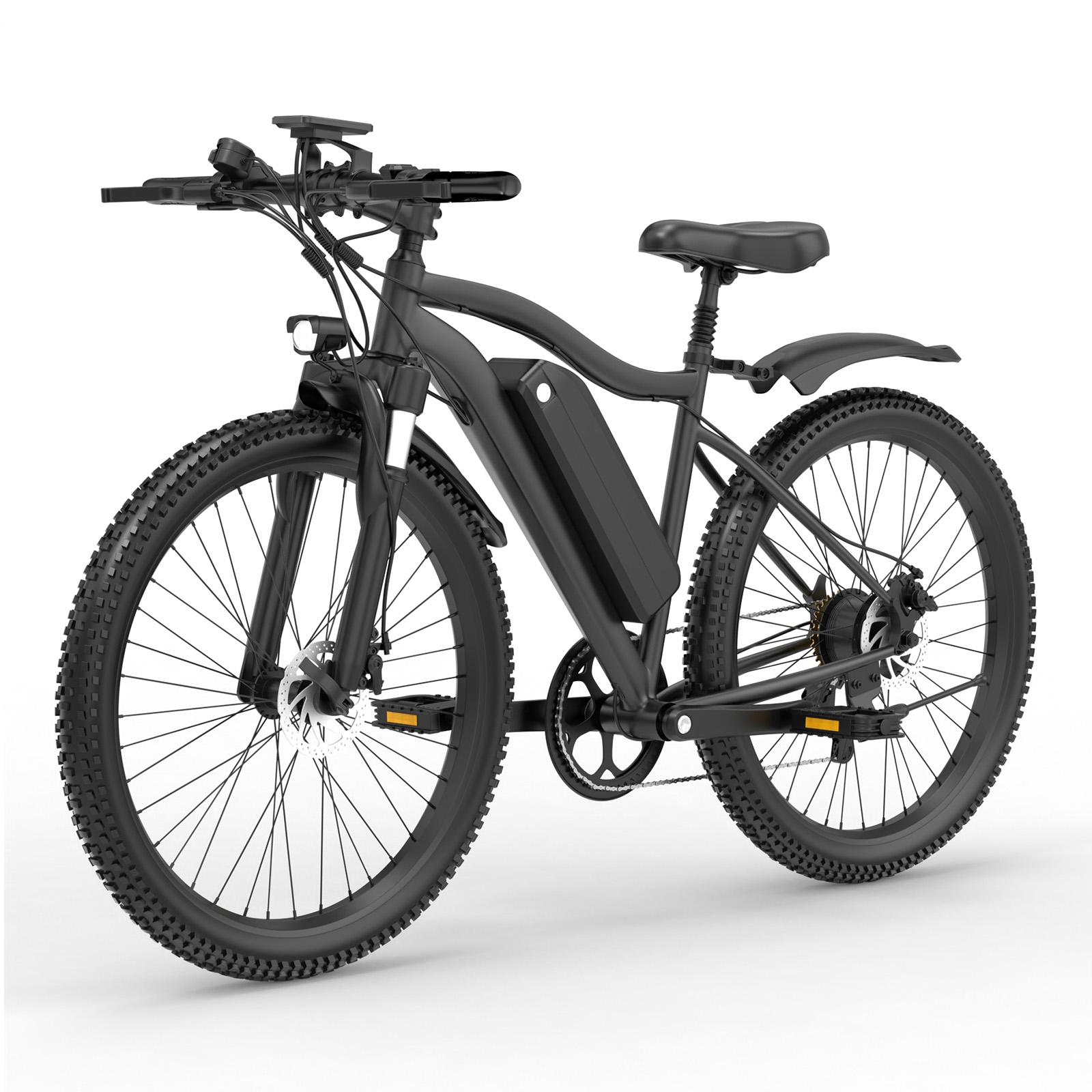 Das TOOFLY G73 E-Mountainbike für Erwachsene verfügt über einen 250-W-Motor, eine 48-V-13-Ah-Batterie, ist mit 26-Zoll-All-Terrain-Reifen, E-ABS-Scheibenbremsen ausgestattet und hat eine maximale Traglast von 120 kg. schwarz