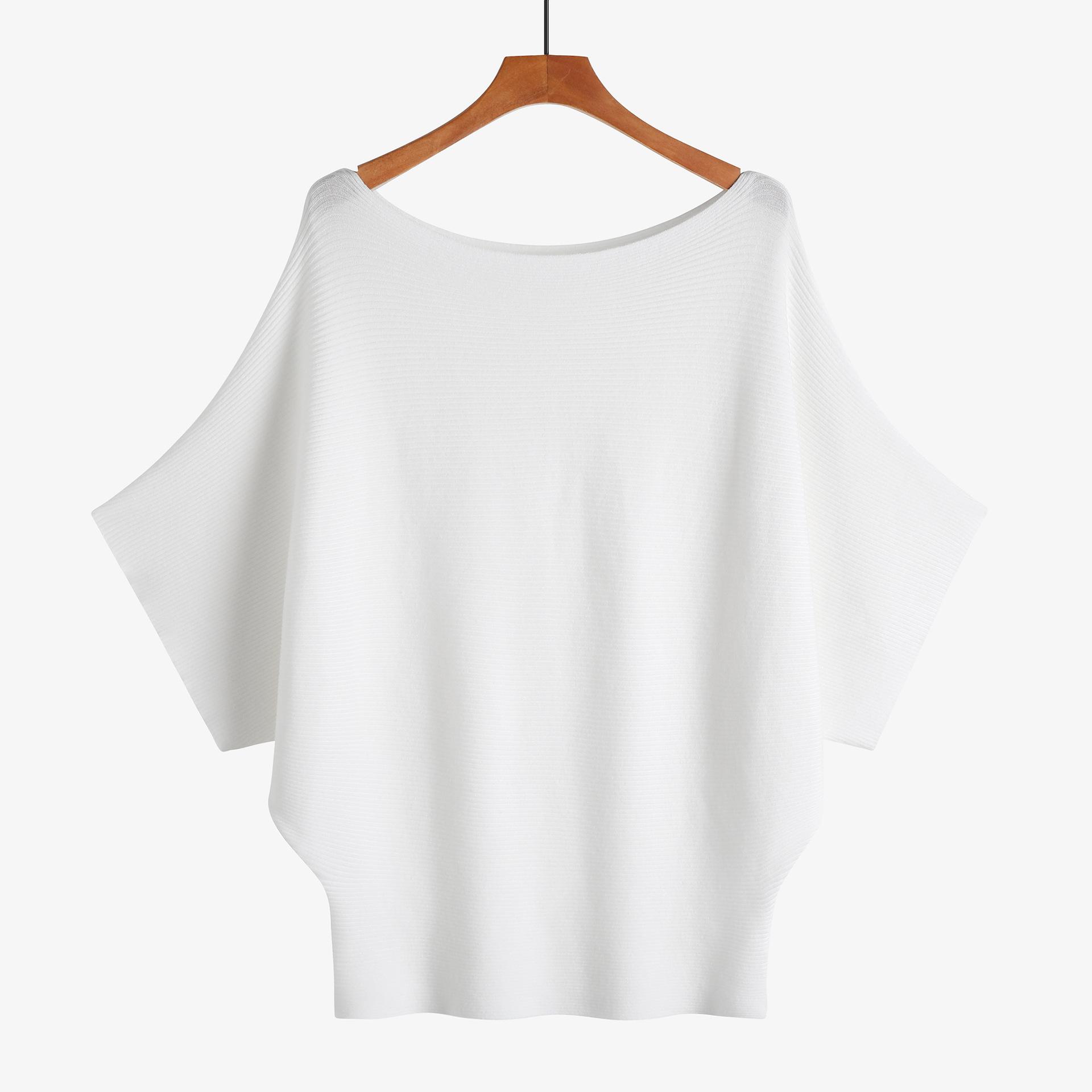 

Loose Batwing Sleeve Tops in Multiple Colors белый