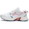 Li Ning Slip Resistant Abrasion Resistant Low Top Running Shoes Men's Mist White ARLS005-1
