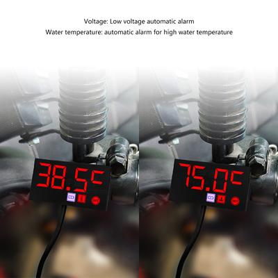 12V Motorcycles Digital Clock Voltmeter Thermometer Motorcycles Accessory Electronic Meter Waterproof