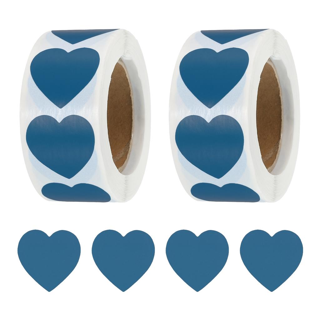 500/1000Pcs Heart Shaped Sticker 1Inch Self-Adhesive Love Label Heart Decorations Stickers for Envelope Valentine Day Wedding
