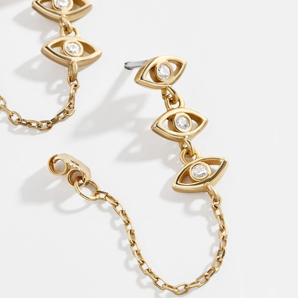 Trendy Geometric Eye Pendant Earrings Alloy Plating Stylish Fashion Jewelry