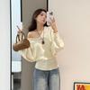 Korean Style V-Neck Batwing Sleeve Tie-Waist Slimming Sweater