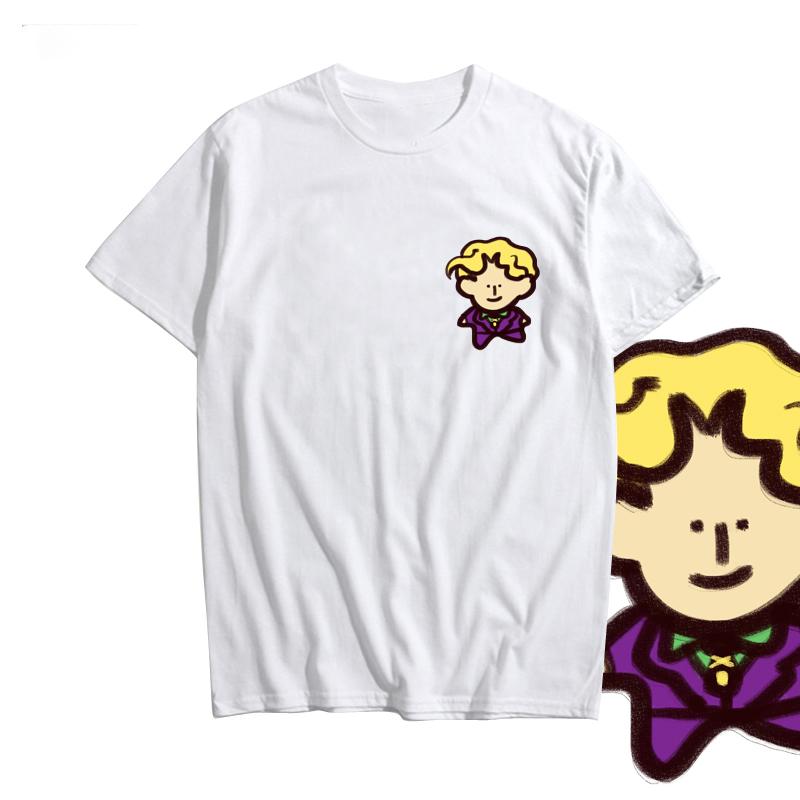 Anime JoJo Cute Character Print Short-Sleeved T-shirt Cotton Summer Men's And Women's Casual Fashion Sports Oversized Tshirt