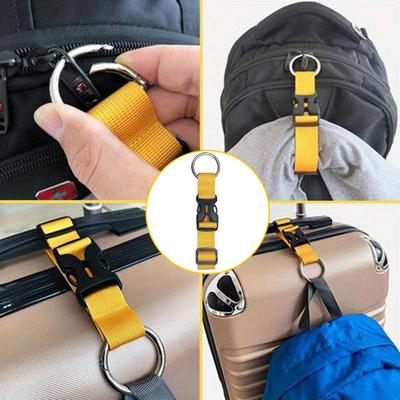 Luggage Strap with Buckle Adjustable Nylon Securing Belt Add A Carry-on Bag On Suitcase Backpack Attachment Strap for Travel Outdoor Use