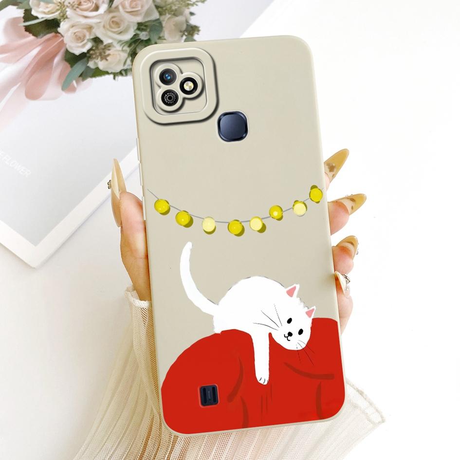For Infinix Smart HD 2021 Case Cute Cartoon Cat Back Cover Candy Painted Soft Silicone Phone Shell For Infinix SmartHD 2021 Capa