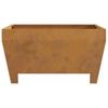 Fire Pit Brown 80 X 80 X 43 Cm Weatherproof Steel