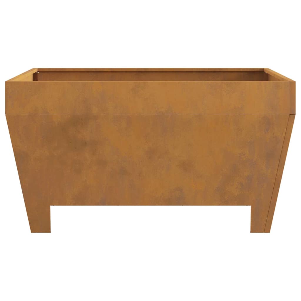 Fire Pit Brown 80 X 80 X 43 Cm Weatherproof Steel