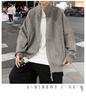 Herren-Strickjacke mit Stehkragen, locker geschnitten - Trendige amerikanische Strickware für Frühling und Herbst
