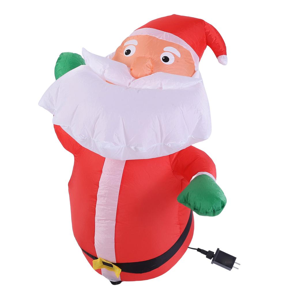 3.3FT Inflatable Father Xmas Lean Out From Window IP44 Water Proof Blow Up Xmas Decoration for Home Holiday Party US