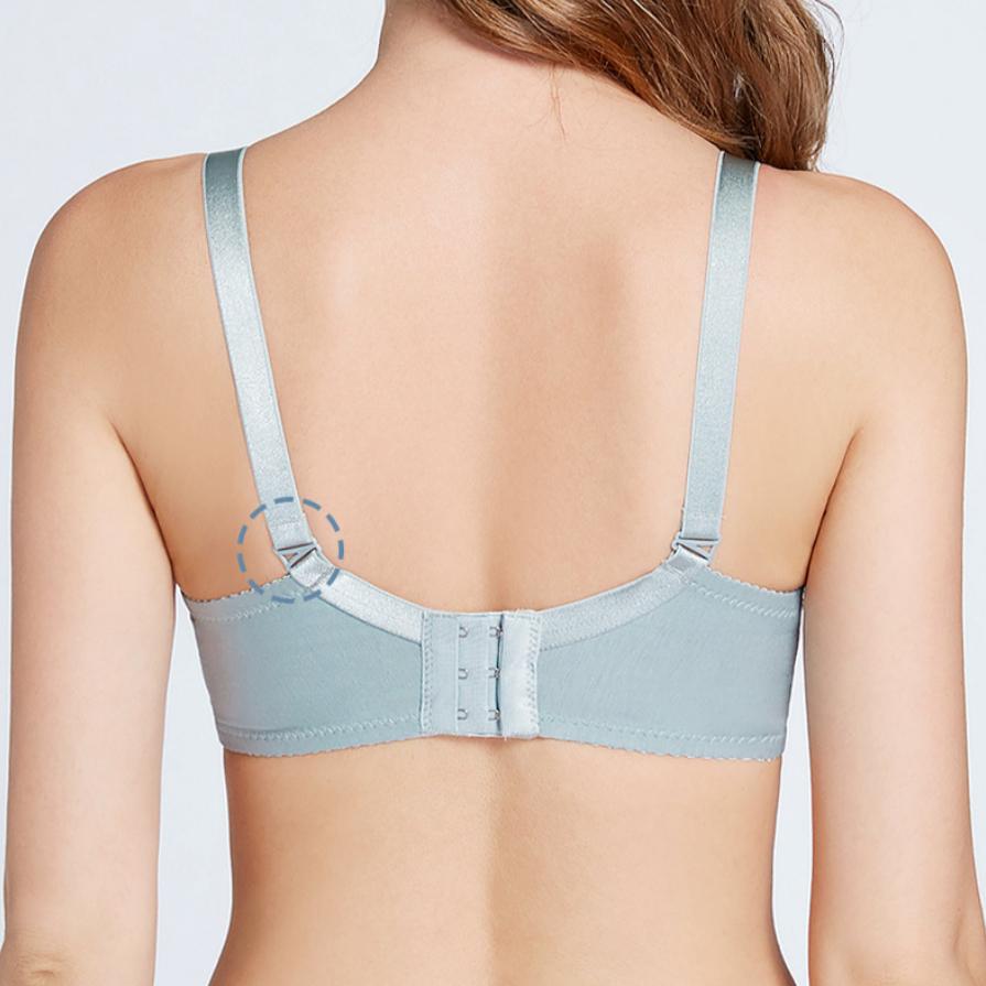 Intimo da allattamento in puro cotone arricciato anti-cedimento Abbigliamento post-parto per l'allattamento Reggiseno da maternità sottile a taglia grande con apertura frontale per primavera ed estate