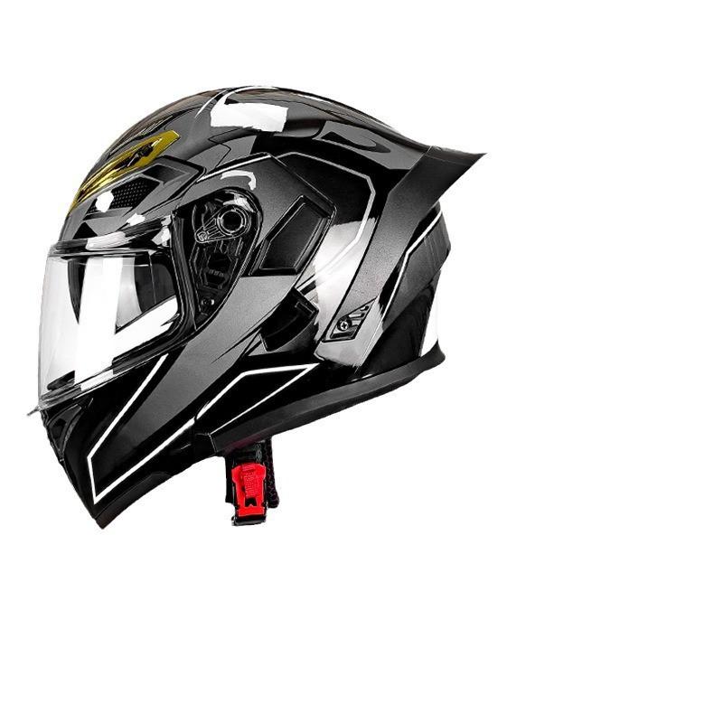 Full Face Motorcycle Helmet With Dual Visors Bluetooth Compatible Anti-Fog All Season Retro Style Meets ECE DOT Safety