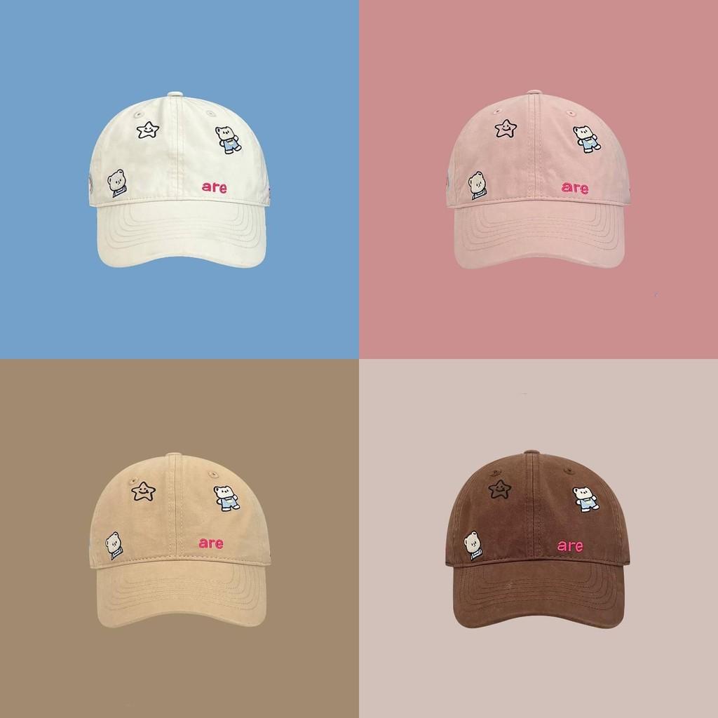 Cap Shading Baseball Hat Little Bear Pattern Uv Protection Unisex Design Gift