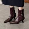 Fashion High Heels Women's Ankle Boots Pointed Toe Fashion Luxury Shoes for Woman Sexy Winter Boots 2025 Dress Pumps Mujer Chelsea Botas