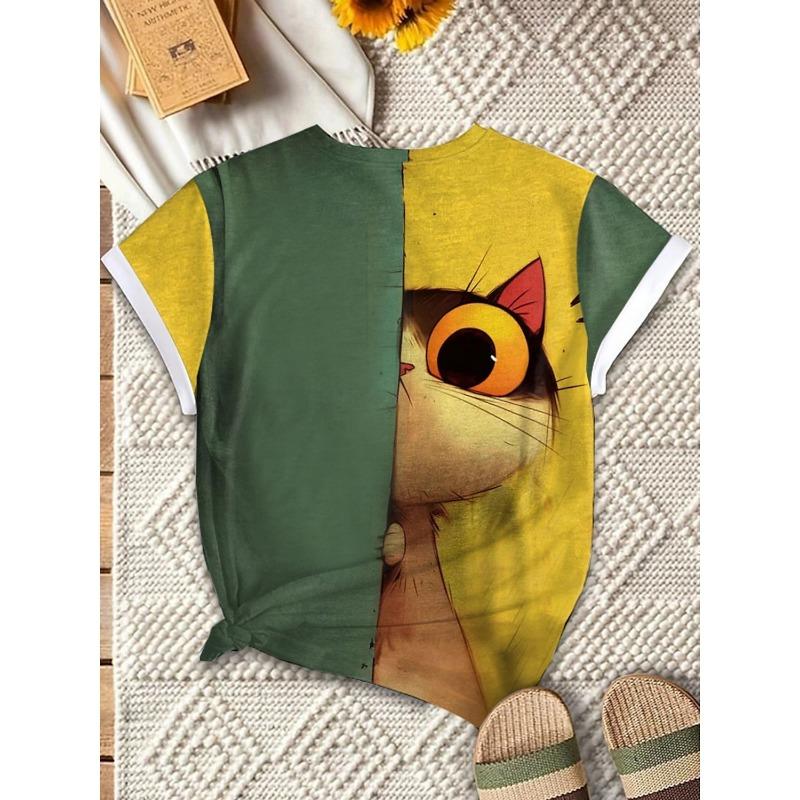 Easter Women's Funny Animal Prints T Shirts Short Sleeve Tees Tops 3D Prints O-Neck Shirt Summer Casual Women's Clothing Apparel