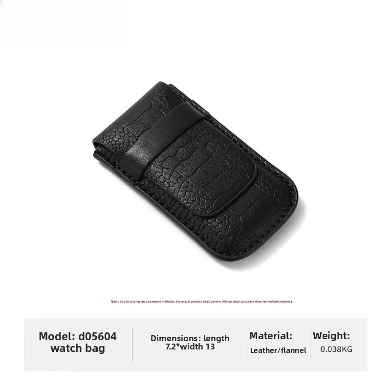 Luxury Fashion Watch Storage Box PU Leather Watch Pouch Portable Travel Watch Bag