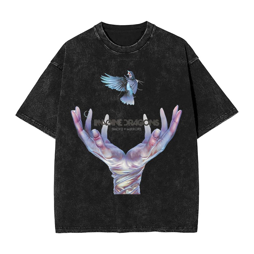 Damen Herren Imagine Dragons T-Shirt Grafikdruck Baumwolle Gewaschen Lässige T-Shirts