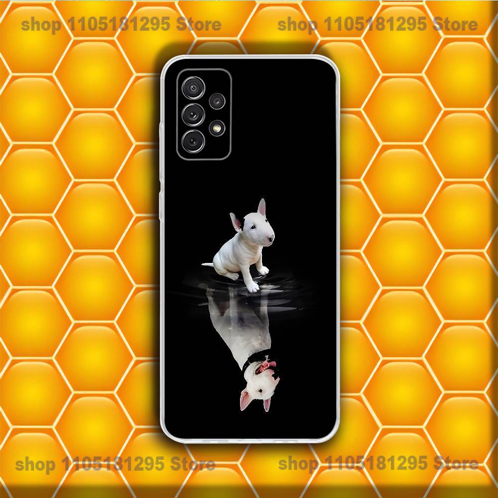 Cool Cute Bull Terrier Dog  Phone Case Silicone For Samsung S30,23,21,22,20 FE lite,S10,9,PIus Note20ultra Soft Transparent