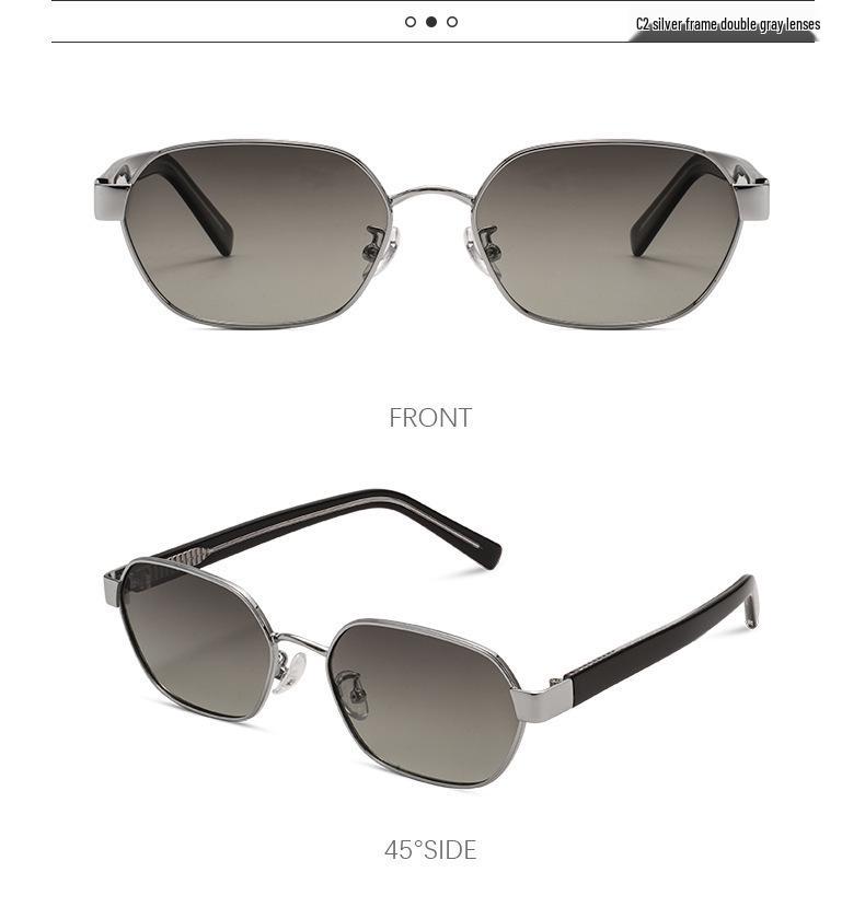 Retro Square Frame Slimming Sunglasses for Women - Anti-UV High-End Design