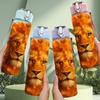 1PC Realistic Male Lion Face Portrait Print 750ml Color Plastic Sports Water Bottle Leakproof Flip Straw Lid Suitable for Sports Office Home Use