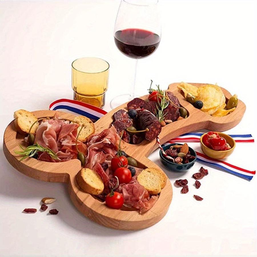 Tagliere Aperitivo Tagliere Snack Formaggio Divertente Forma Vassoio Formaggio in Legno Novità Vassoi Porta Salumi Stoccaggio Cucina(9,45 Pollici /15,75 Pollici)