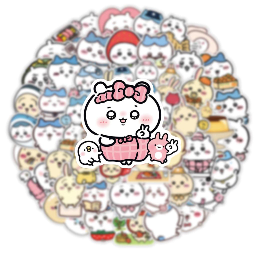 60 PCS Korean Style Cute Animal Stickers, Waterproof Vinyl Decals for Phone Case Cup Notebook Helmet Fridge Decor