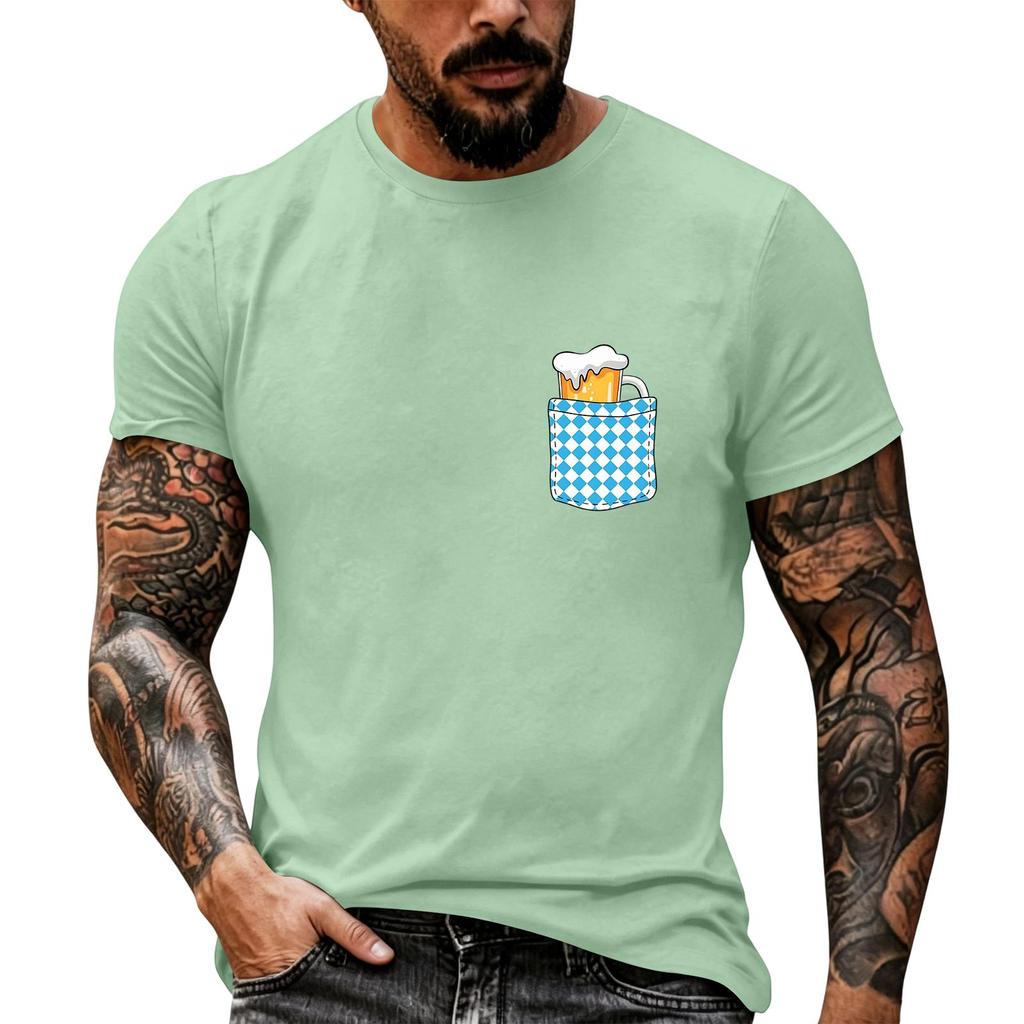 Herren Vintage Stil Grafikdruck Kurzarm T-Shirt Lockerer Schnitt Lässig Sommer Tägliches Oberteil für Outdoor-Aktivitäten und Freizeit