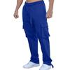 Men's New Multi-pocket Overalls European and American Men's Sweatpants Casual Drawstring Straight Trousers