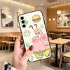 Cartoon Patrick Z-Sponge Funny B-BoB Phone Case Black Silicone Soft For Samsung Galaxy A73,A72,A71,A70,A53,A52,A51