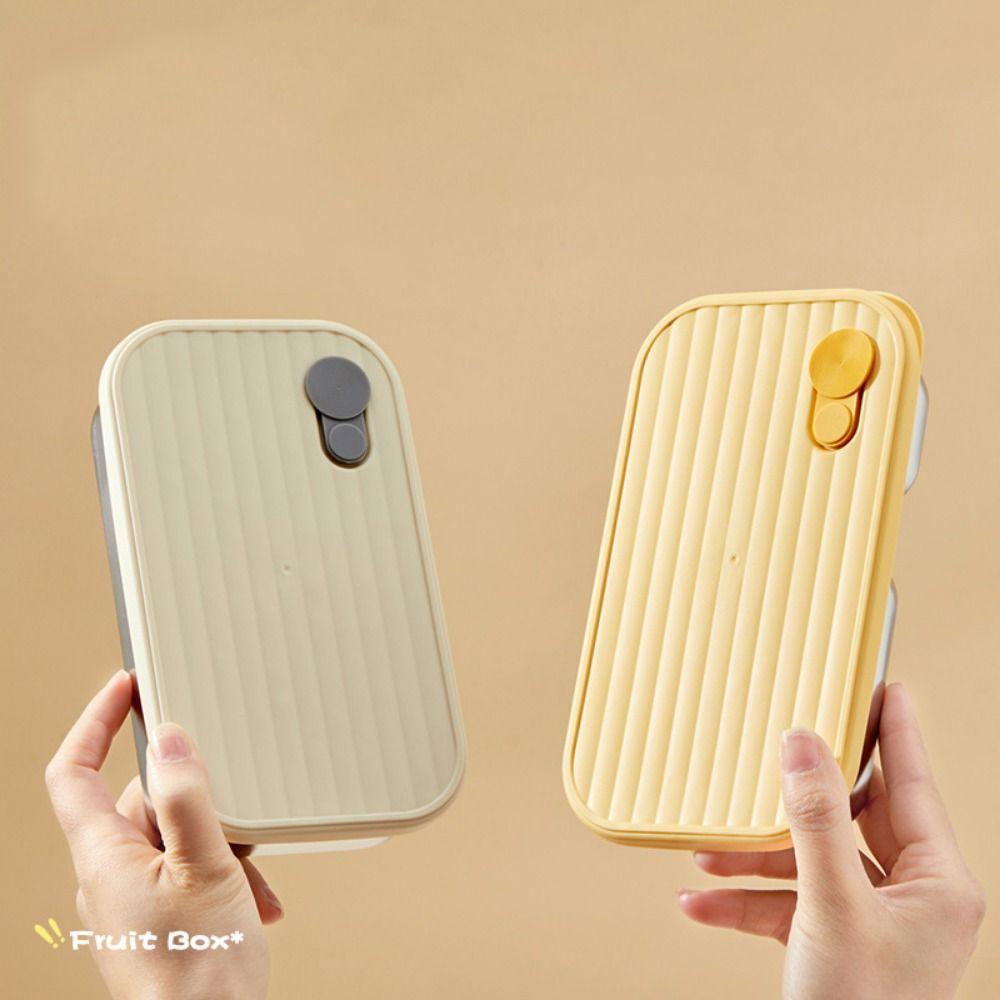 Leak Proof Stainless Steel Lunch Box Single/Double Compartment Divided Lunch Plate  Student