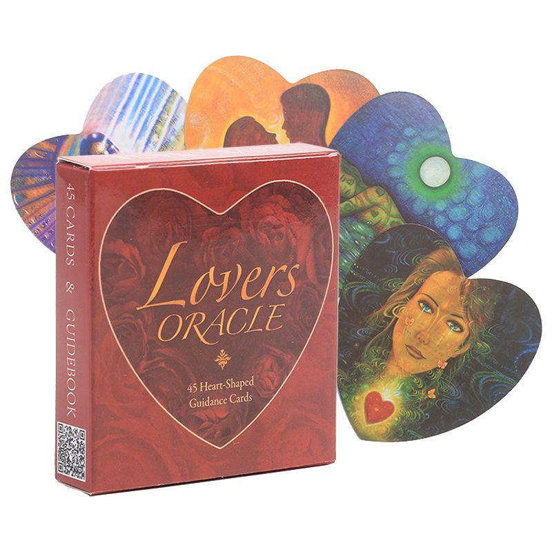 Lovers Oracle Cards Exquisite Heart-shaped Fortune Telling Tarot Deck For Couples