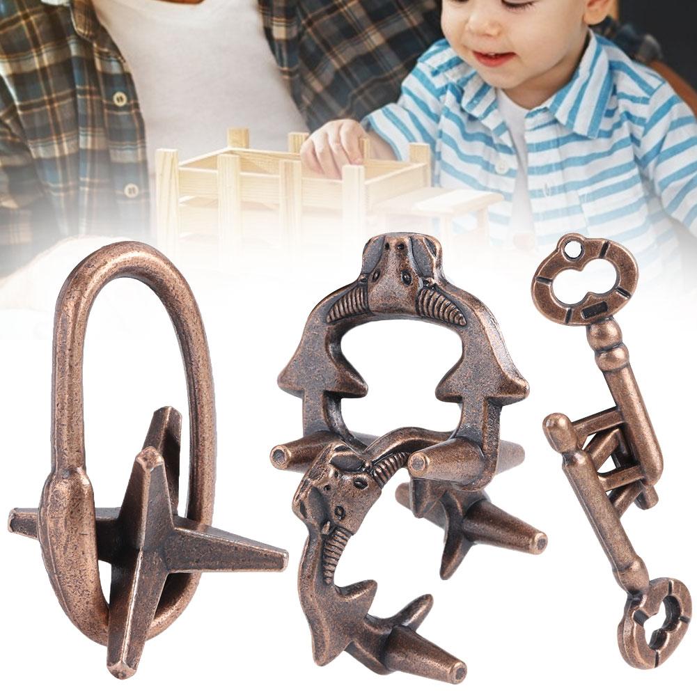 Puzzle Toy Children Adults Anti Stress Wear Resistant Educational Puzzle Lock Toy Set